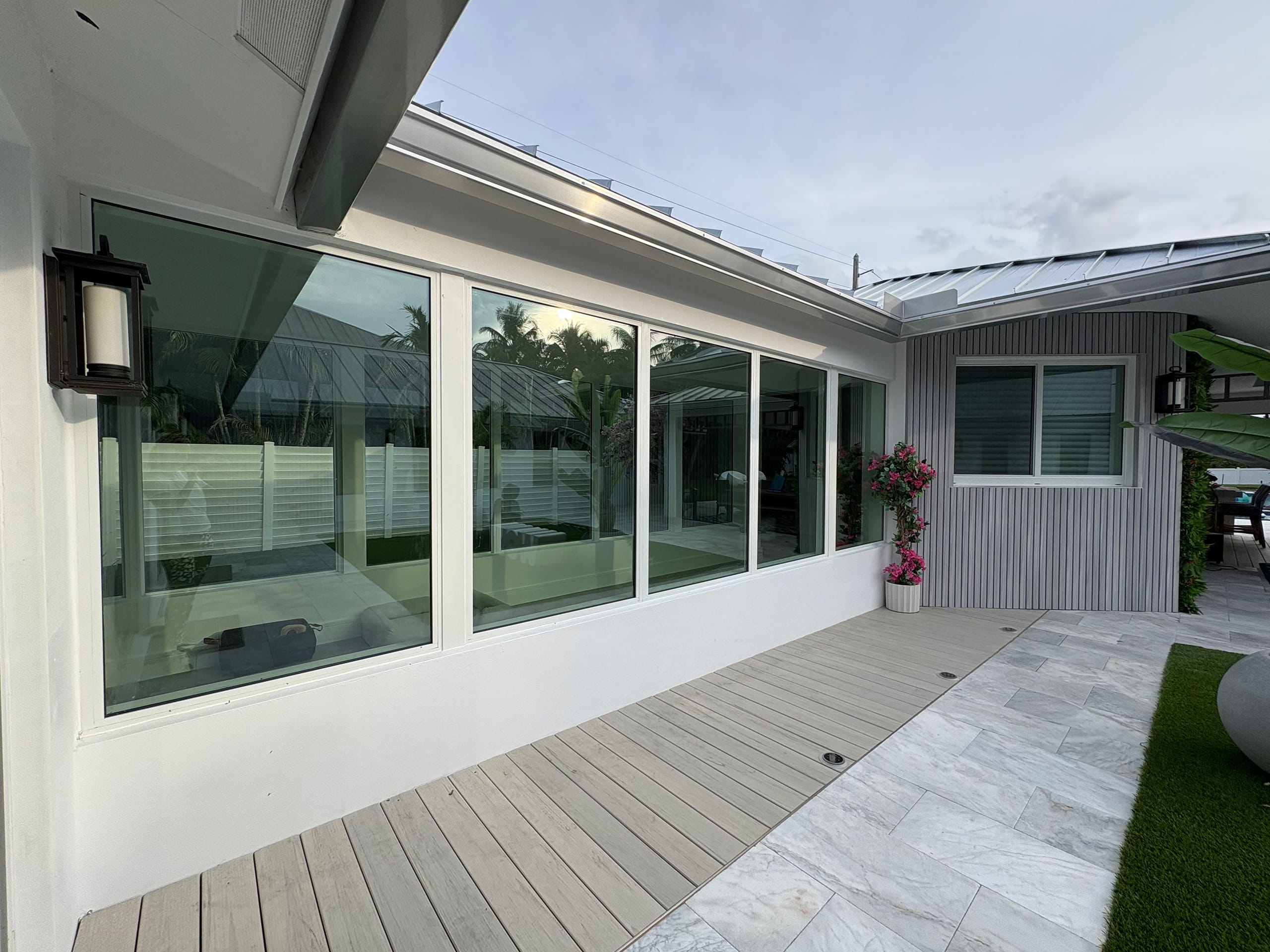 Boca Raton PVC deck and grass work