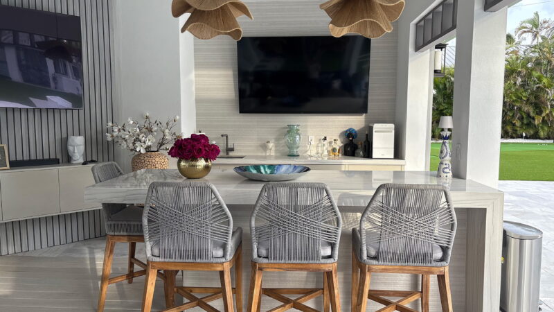 Boca Raton outdoor patio cladding work